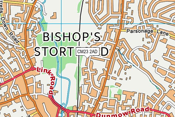 CM23 2AD map - OS VectorMap District (Ordnance Survey)