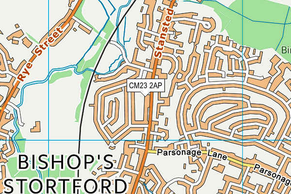 CM23 2AP map - OS VectorMap District (Ordnance Survey)