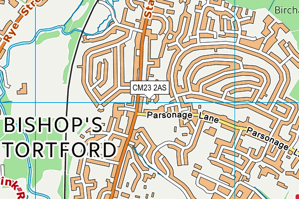 CM23 2AS map - OS VectorMap District (Ordnance Survey)