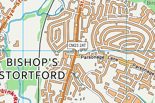 CM23 2AT map - OS VectorMap District (Ordnance Survey)