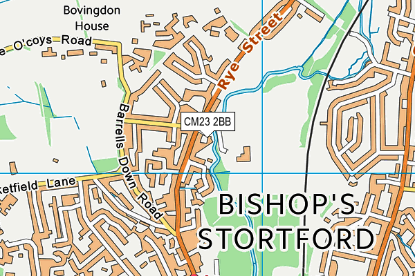 CM23 2BB map - OS VectorMap District (Ordnance Survey)