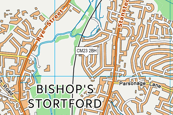 CM23 2BH map - OS VectorMap District (Ordnance Survey)