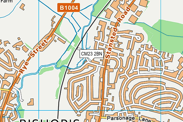 CM23 2BN map - OS VectorMap District (Ordnance Survey)
