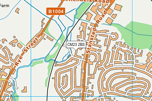 CM23 2BS map - OS VectorMap District (Ordnance Survey)