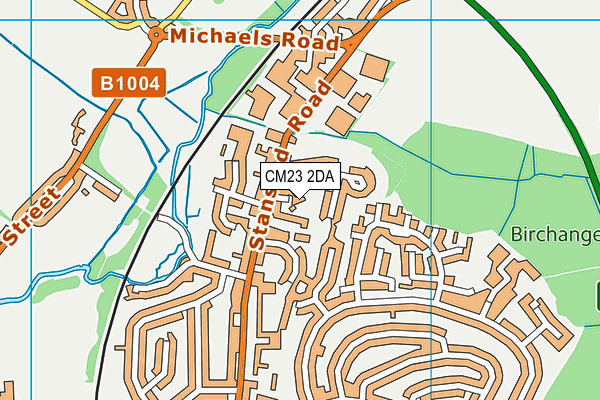 CM23 2DA map - OS VectorMap District (Ordnance Survey)