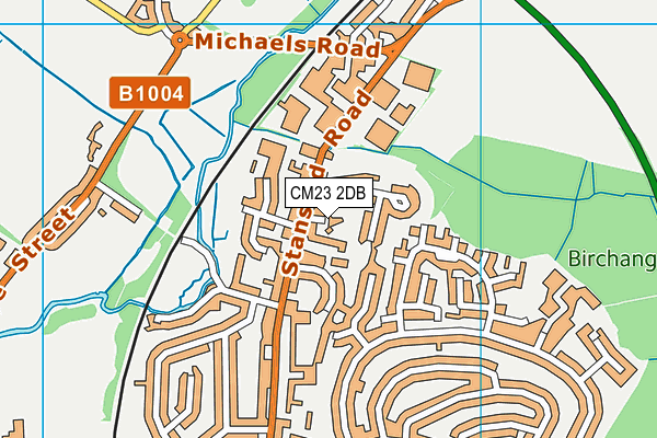 CM23 2DB map - OS VectorMap District (Ordnance Survey)