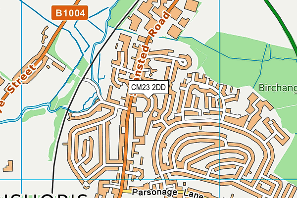 CM23 2DD map - OS VectorMap District (Ordnance Survey)