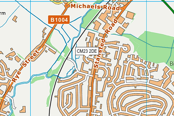 CM23 2DE map - OS VectorMap District (Ordnance Survey)