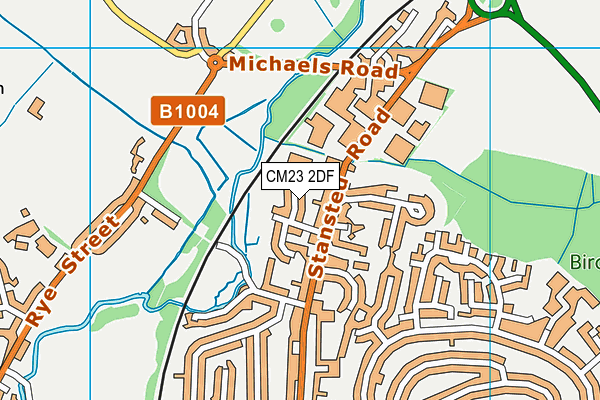 CM23 2DF map - OS VectorMap District (Ordnance Survey)