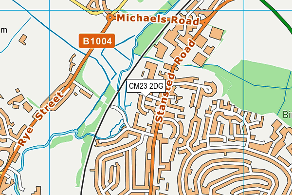 CM23 2DG map - OS VectorMap District (Ordnance Survey)