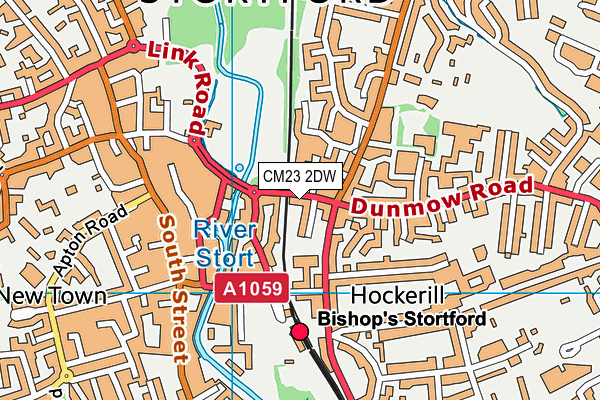 CM23 2DW map - OS VectorMap District (Ordnance Survey)