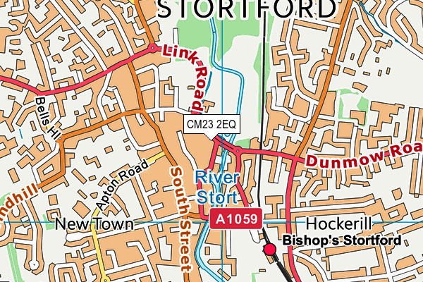 CM23 2EQ map - OS VectorMap District (Ordnance Survey)