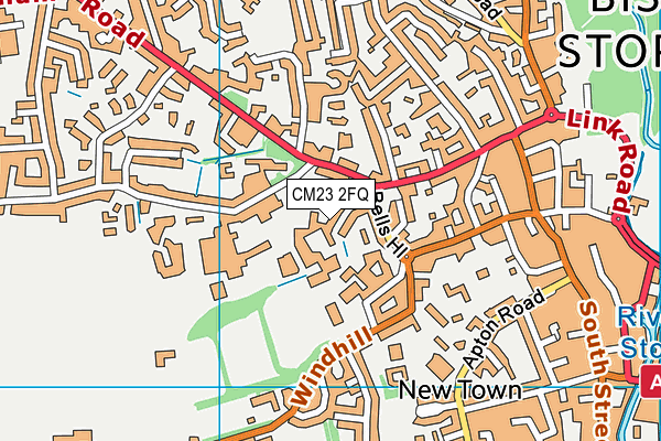 CM23 2FQ map - OS VectorMap District (Ordnance Survey)