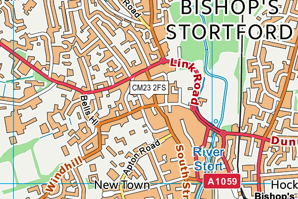 CM23 2FS map - OS VectorMap District (Ordnance Survey)