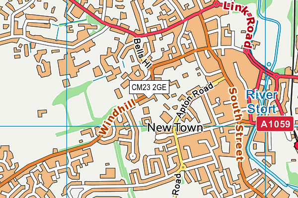 CM23 2GE map - OS VectorMap District (Ordnance Survey)