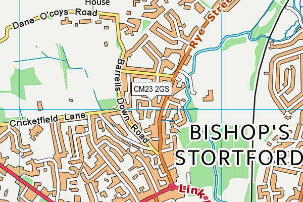 CM23 2GS map - OS VectorMap District (Ordnance Survey)