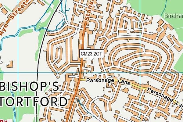 CM23 2GT map - OS VectorMap District (Ordnance Survey)