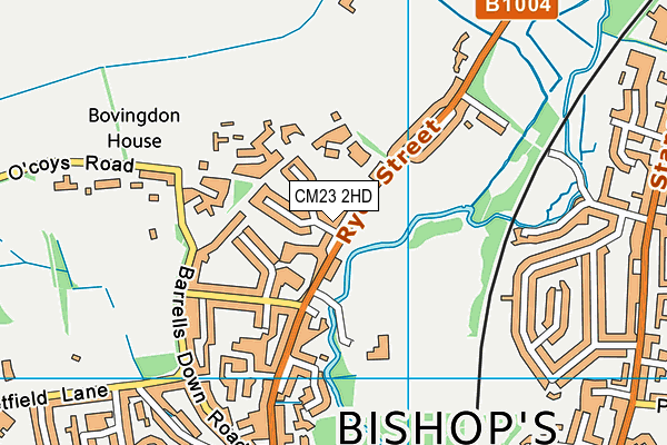 CM23 2HD map - OS VectorMap District (Ordnance Survey)