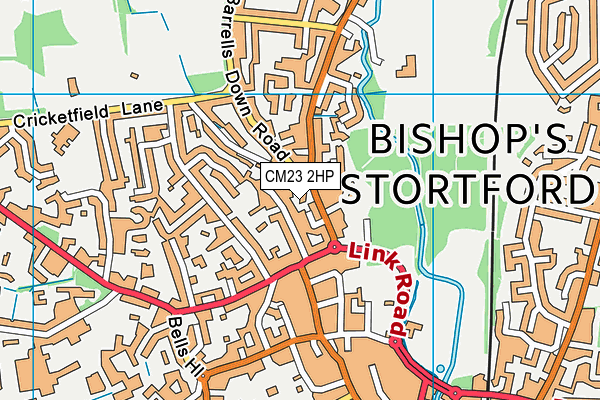 CM23 2HP map - OS VectorMap District (Ordnance Survey)