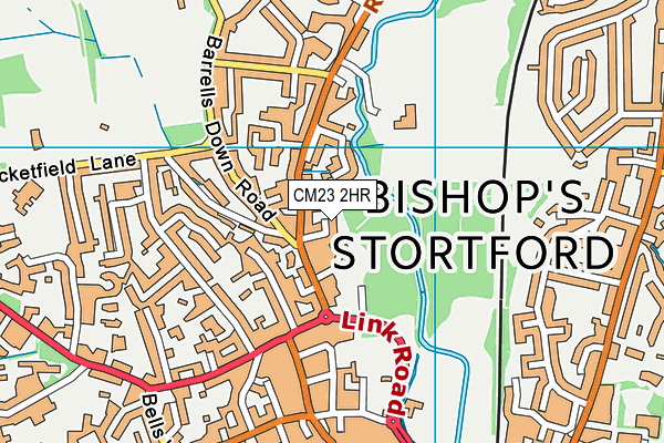 CM23 2HR map - OS VectorMap District (Ordnance Survey)