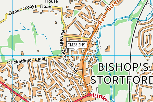 CM23 2HS map - OS VectorMap District (Ordnance Survey)