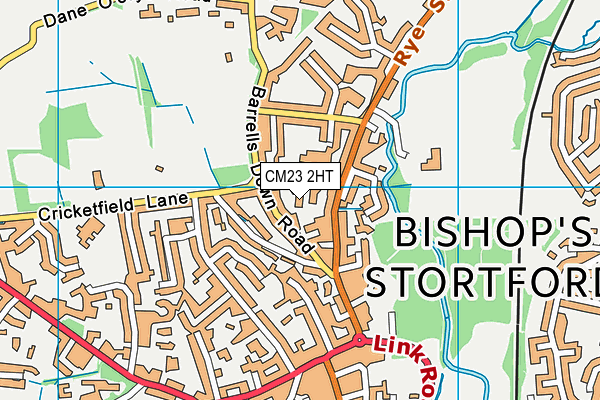 CM23 2HT map - OS VectorMap District (Ordnance Survey)