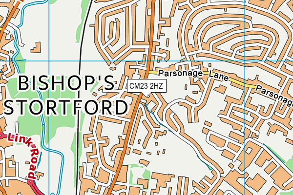 CM23 2HZ map - OS VectorMap District (Ordnance Survey)