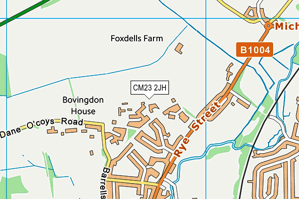 CM23 2JH map - OS VectorMap District (Ordnance Survey)