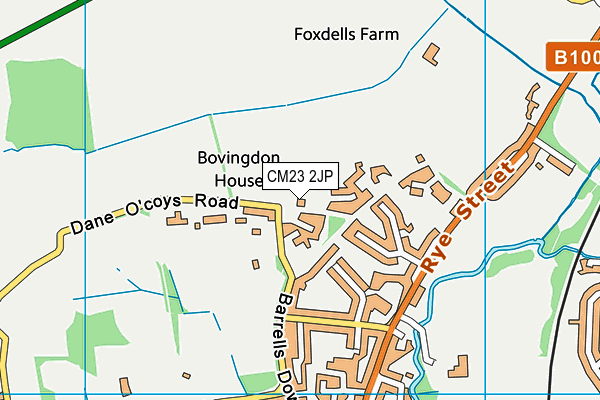 CM23 2JP map - OS VectorMap District (Ordnance Survey)