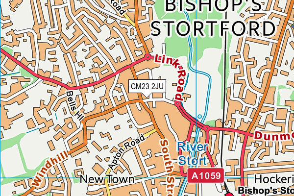 CM23 2JU map - OS VectorMap District (Ordnance Survey)