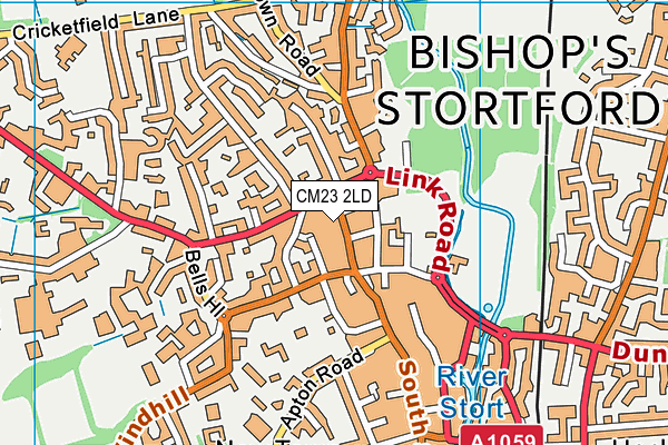 CM23 2LD map - OS VectorMap District (Ordnance Survey)