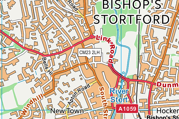 CM23 2LH map - OS VectorMap District (Ordnance Survey)