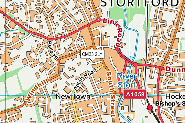 CM23 2LY map - OS VectorMap District (Ordnance Survey)