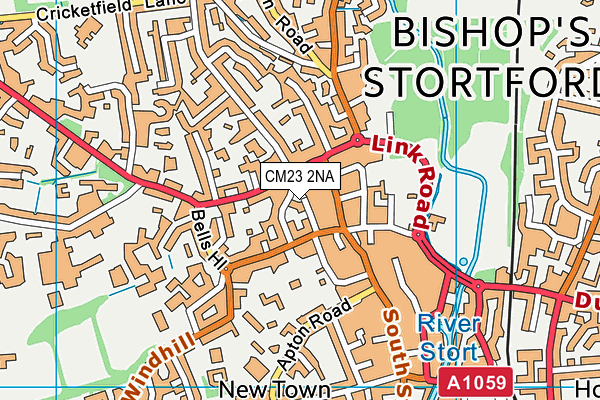 CM23 2NA map - OS VectorMap District (Ordnance Survey)