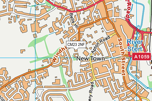 CM23 2NF map - OS VectorMap District (Ordnance Survey)