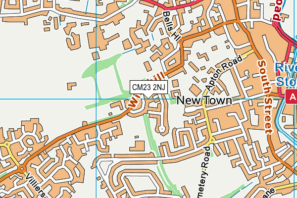 CM23 2NJ map - OS VectorMap District (Ordnance Survey)