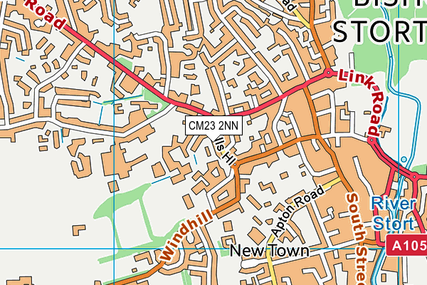 CM23 2NN map - OS VectorMap District (Ordnance Survey)