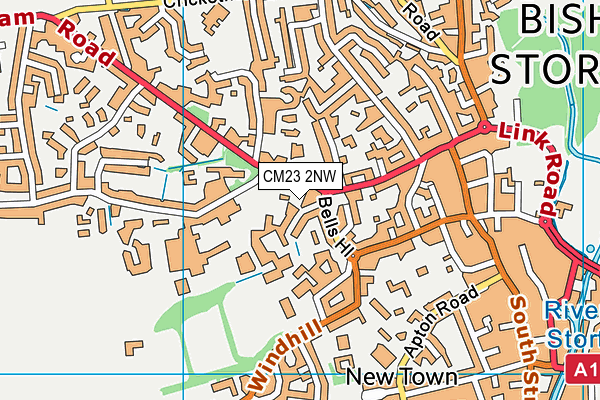CM23 2NW map - OS VectorMap District (Ordnance Survey)