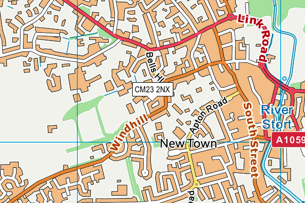 CM23 2NX map - OS VectorMap District (Ordnance Survey)