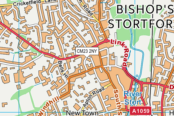 CM23 2NY map - OS VectorMap District (Ordnance Survey)