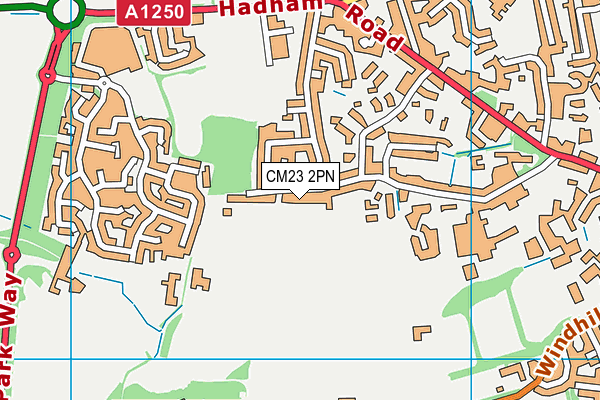 CM23 2PN map - OS VectorMap District (Ordnance Survey)