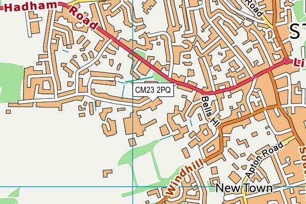 Bishop's Stortford College map (CM23 2PQ) - OS VectorMap District (Ordnance Survey)
