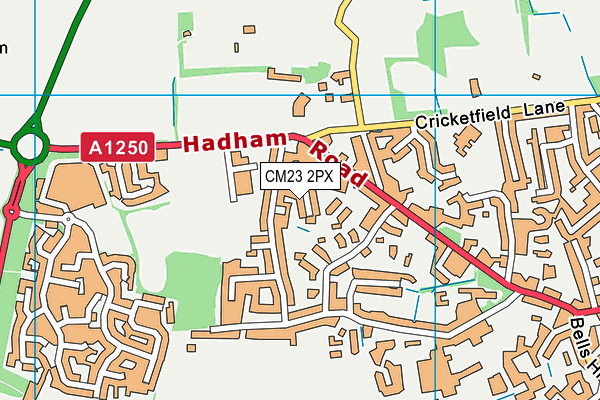 CM23 2PX map - OS VectorMap District (Ordnance Survey)
