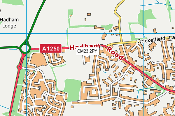 CM23 2PY map - OS VectorMap District (Ordnance Survey)