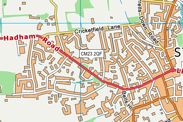 CM23 2QF map - OS VectorMap District (Ordnance Survey)