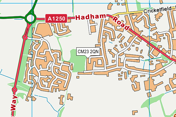 CM23 2QN map - OS VectorMap District (Ordnance Survey)