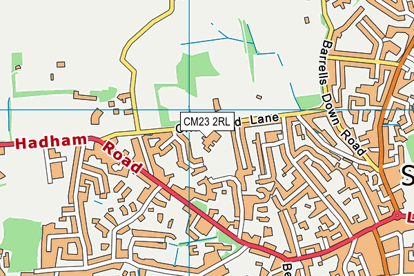 CM23 2RL map - OS VectorMap District (Ordnance Survey)
