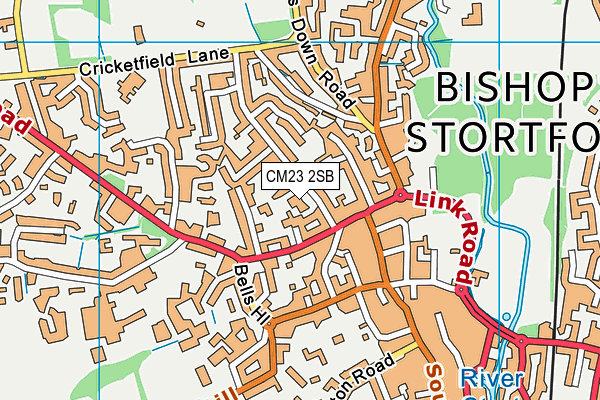 CM23 2SB map - OS VectorMap District (Ordnance Survey)