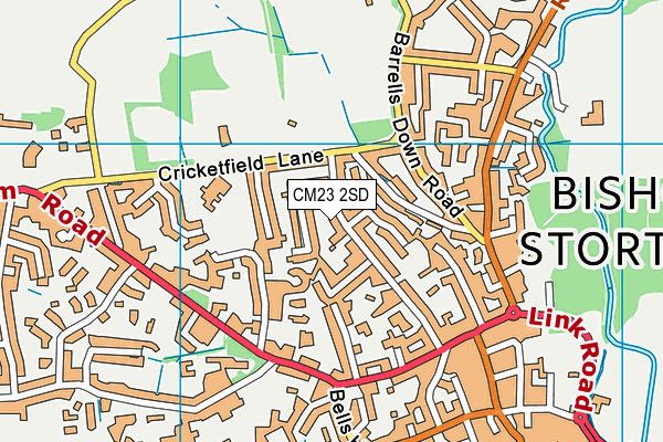 CM23 2SD map - OS VectorMap District (Ordnance Survey)