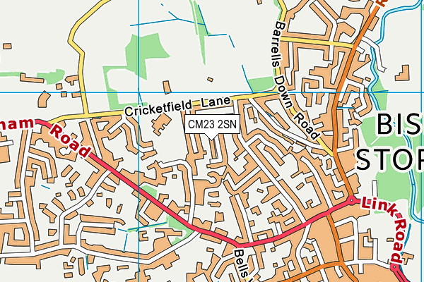 CM23 2SN map - OS VectorMap District (Ordnance Survey)